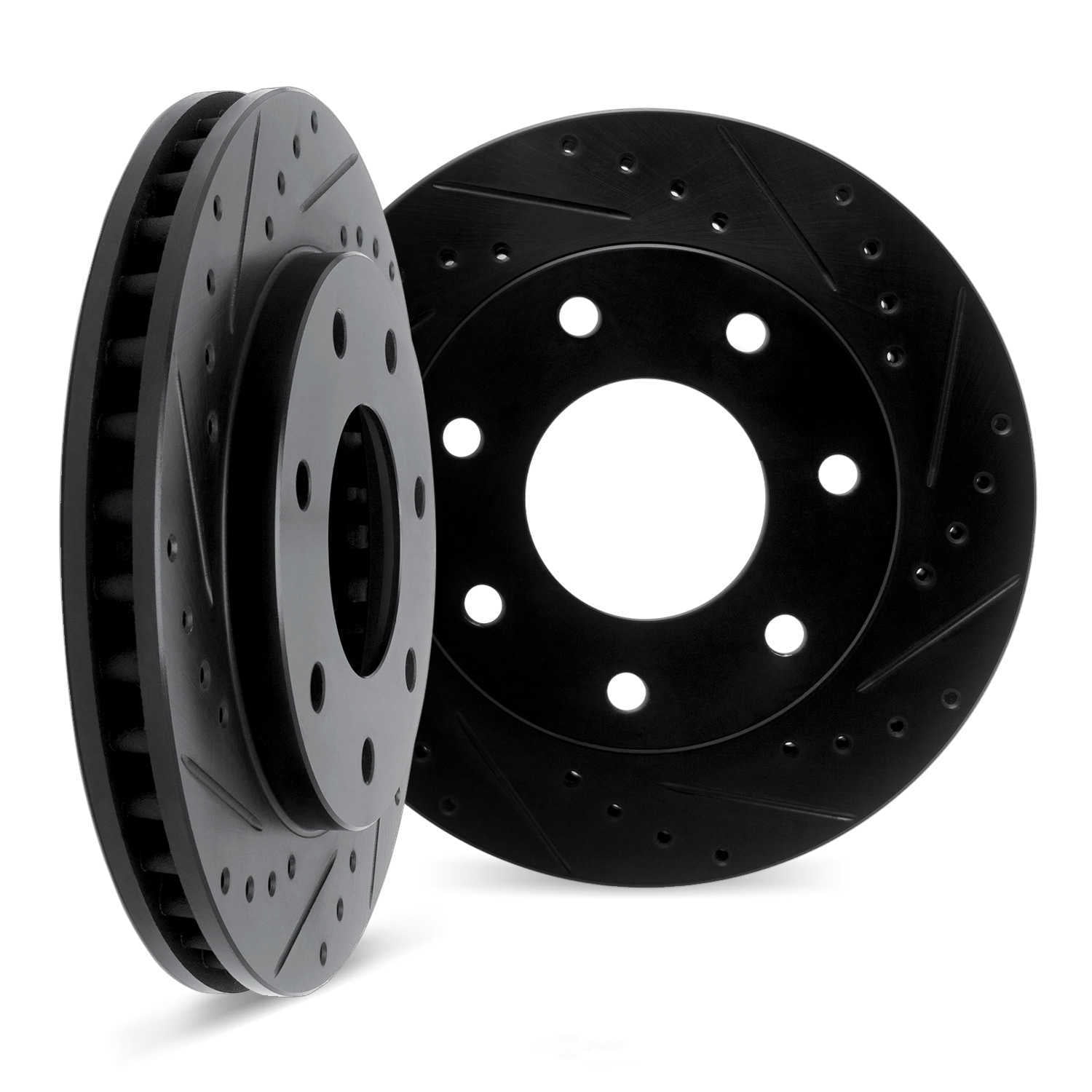 Dynamic Friction Company 8002-54093 DFC Brake Rotors - Drilled & Slotted - Black