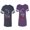 Men Navy / Women Purple, variant on Her Beauty His Beast Unisex Couple Matching Cotton Jersey style T-Shirt Contrasting stripes on sleeves (Men Navy / Women Black) (Men S / Women S)