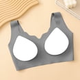 thumbnail image 4 of Fatuov Daily Wear Bra for Women Push Up Solid Color No Underwire Bralette Seamless Full Coverage Soft Bra 40A, Gray, 4 of 5