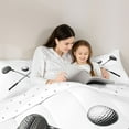 thumbnail image 6 of Homewish Golf Club Twin Comforter Set, Golf Ball, White Silver, 2-Piece Cozy Reversible, 6 of 9