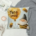 Alepadnf Bee Honey Balloon Throw Pillow Covers Soft Square Cushion for