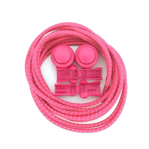 GARVALON 1 Pair Pink Nylon Sport Shoe Laces for Men and Women with Stainless Steel Buckle for Hiking