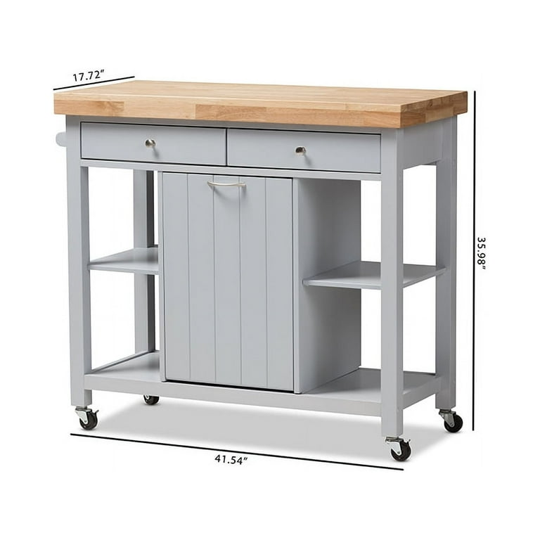 Microwave cart 2024 with trash bin