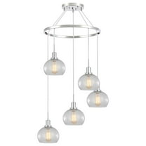 Woodbridge Lighting Austin 5-Light Glass Chandelier in Chrome/Clear Seedy