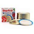 thumbnail image 1 of Starfrit, 12 Regular Mouth Canning Lids, 70mm, Premium Quality, BPA Free, Leak-Proof Seal, High Pressure Safe, Fits Glass Jars, 1 of 4