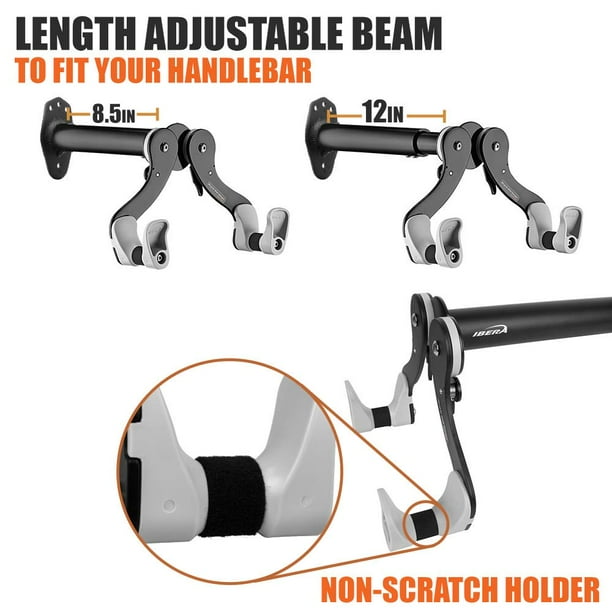 Ibera Horizontal Bicycle Bike Wall Hanger Bike Hook Holder