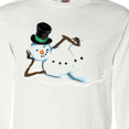 thumbnail image 4 of Inktastic Sassy Snowman in Top Hat Long Sleeve T-Shirt, 4 of 5