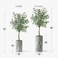 thumbnail image 4 of Artificial Tree in Modern Polygon Pattern Effect Planter, Fake Eucalyptus Silk Tree for Indoor and Outdoor Home Decoration - 57" Overall Tall (Plant Pot Plus Tree), 4 of 5