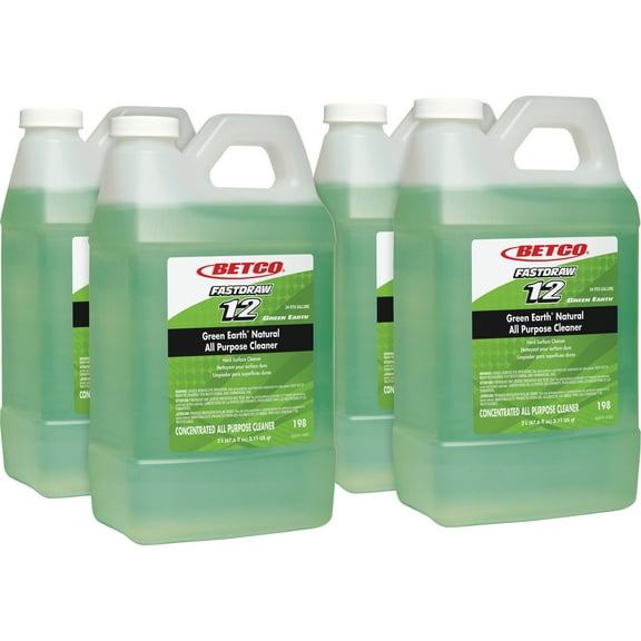 Betco® Green Earth Natural All Purpose Cleaner, Clean Scent, 67.6 Oz, Green, Carton Of 4 Bottles