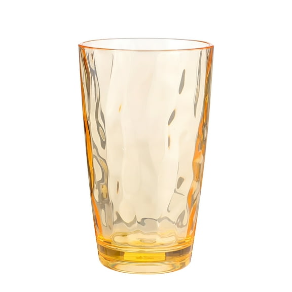 ACDANC Unbreakable Clear Acrylic Drinking Glasses 470Ml - Set of 4 Orange Cups