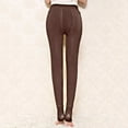 thumbnail image 5 of LxrBlank Winter Leggings for Women Thermal Lined Pants with Foot Strap Warm One Piece Base Layer Tights High Waisted Tummy Control Thick Women Pants Brown One Size, 5 of 6
