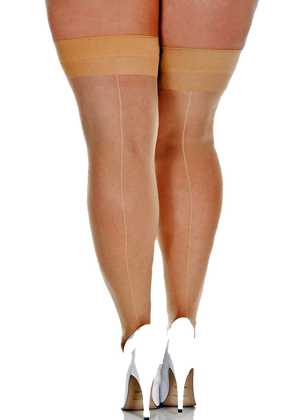 Brand New Sheer Back Seam Thigh High Stockings