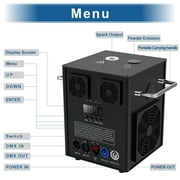 JAJALUYA 2Pack Cold Spark Machine DMX Firework Machine 3-16ft Adjustable for Wedding Stage Party DJ Disco, Black