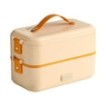 thumbnail image 1 of Electric Lunch Box Plug in Double Layer Stainless Steel Steaming Insulation Portable Food Warmer 300W 220V CN Plug, 1 of 14