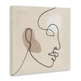 thumbnail image 2 of Stupell Industries Bohemian Minimal Face Line Drawing Abstract Brown Tan Shapes Canvas Art, 17 x 17, by JJ Design House LLC, 2 of 7