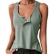 thumbnail image 2 of Camiseta sin mangas con botones a presión para mujer, camiseta cómoda de moda con botones para hacer deporte, 2 of 5