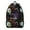 Black-226, variant on Steampunk Gothic Backpack, Waterproof School Bag with Cosmic Solar Sunburst and Astronomical Elements Design