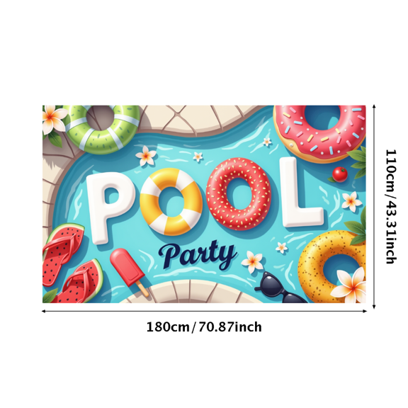 Yatrandify Colorful Inflatable Pool Party Banner Summer Fun Decorative Swimming for Outdoor Water Kids Celebration