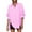 Pink, variant on Early Autumn Women's Loose Fit Shirt with Front Short Back Long Hemline and Belted for Stylish Layering