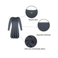 thumbnail image 5 of FANNYC Women's Plus Size Swing Tunic Tops Loose Basic Long Sleeve T Shirt Solid Color Casual Wear Loungewear Blouse Top Round Neck Pullover Flowy Clothing For Leggings, 5 of 7