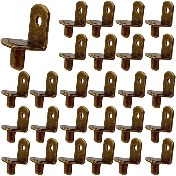10PCS Hardware Pins, Shelf Pins for Wood Shelving, Cabinet Shelf Pegs for Shelves,Heavy Duty L-Shaped Metal Support Pegs Bracket-Style Clips for Bookshelf Kitchen Cabinet Cupboard Shelves Holders