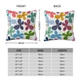 thumbnail image 2 of Yiaed Colorful Butterflies Print Pillow Covers Super Soft Decorative Square Throw Pillow Covers Case Cushion Covers for Sofa Couch Bedroom Car Decor（No pillow core）-18"x18", 2 of 7