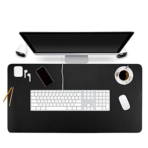Bubm Desk Pad Protector 35 4 X 17 Pu, Black Leather Desk Blotter