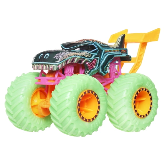 Hot Wheels Monster Trucks Neon Smashers 1:64 Scale Toy Vehicle & Clip-On Accessory (Styles May Vary)