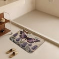 thumbnail image 5 of Retro Lavender Flower Print Bath Rug, Coral Velvet, 20"x32",Ultra Soft and Non-Slip Bathroom Rugs, Water Absorbent and Machine Washable, 5 of 8