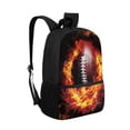 thumbnail image 2 of Uorisanigo Rugby Printed Kids Backpack Childrens Backpacks, Lightweight Casual Daypack Fit Preschool Kindergarten Elementary, 17 Inch Large Capacity School Bag Book Bags, 2 of 6