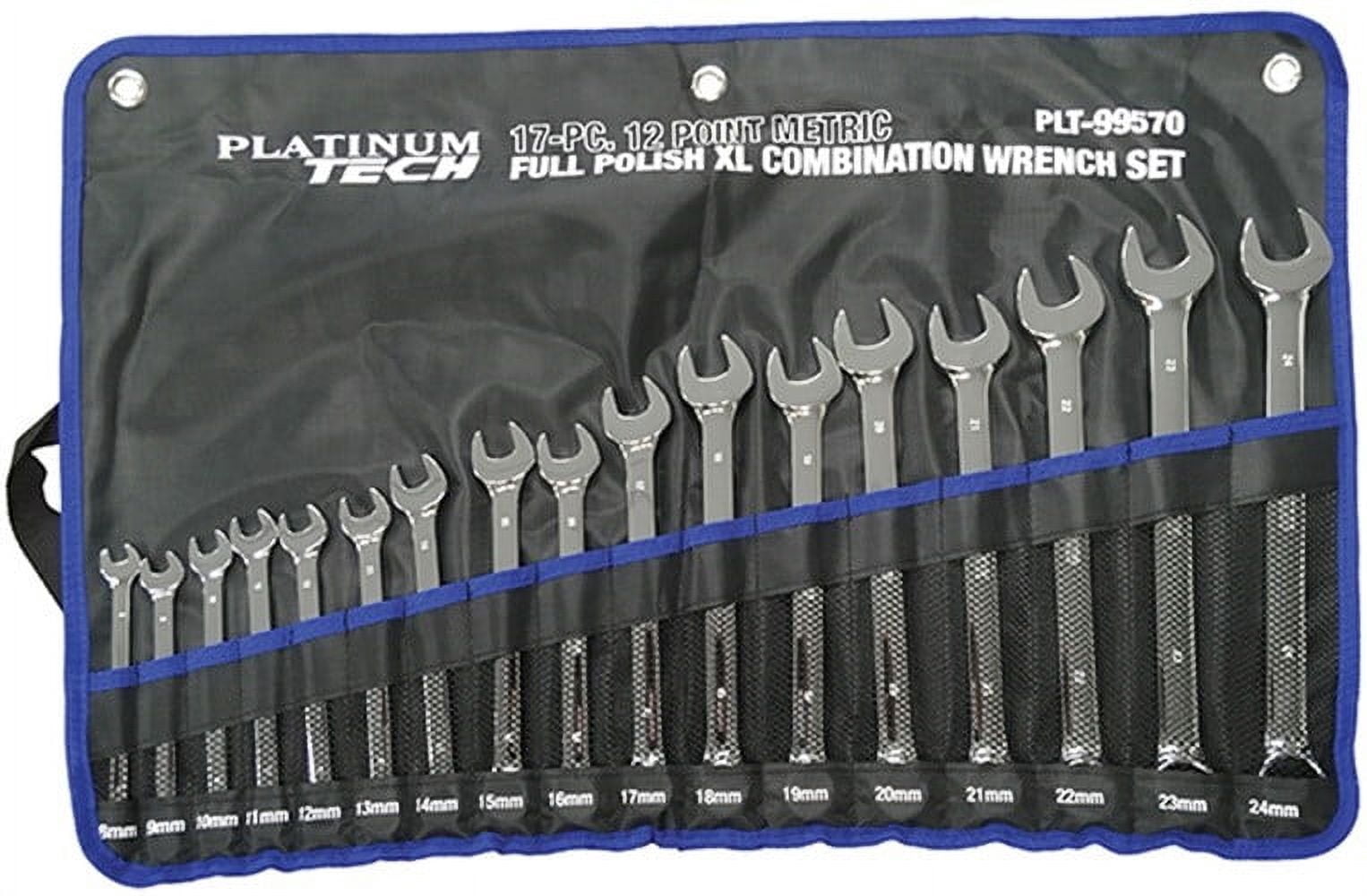 Platinum Tech 99570 17 Pc. Professional Metric Long Pattern Wrench Set PLT-99570