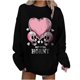 thumbnail image 1 of Blusa de manga larga con cuello redondo y estampado de calavera a la moda para mujer Pompotops  gfhjh16930, 1 of 6