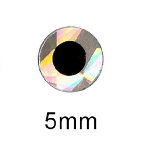 Fishing Lures Fishing Gear Fishing Tackle Fishing Accessories 2D Flat Fishing Lure Eyes Tape 4/5/6/8Mm Flat Stick-On Fishing Lure Eyes 5Mm