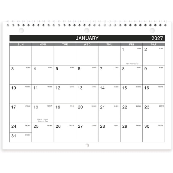 2027 Calendar - 2027 Wall Calendar, 8.5"x11",JAN 2027 - DEC 2027
