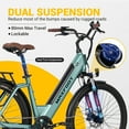thumbnail image 5 of MAXFOOT MF25 Electric Bikes for Adults, 1000W Peak Motor, Up to 70 Miles, 48V 10.4Ah Built-in Battery, 25 MPH Electric Cruiser Bicycle, 26" 7-Speed Ebikes with Suspension, 5 of 14