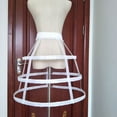 thumbnail image 4 of Women 3 Hoops Pannier Petticoat Hollow Out Birdcage Skirt Wedding Bridal Ruffles, 4 of 7