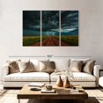 thumbnail image 2 of Elephant Stock Double Lightning In Colorado Wall Art - Horizontal Multi Panel Canvas - Living Room Wall Decor - Nature Multi Panel - Teal And Blue Decor - 74" x 48", 2 of 4