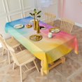 thumbnail image 3 of Colorful Tie Dye Wave Pattern Rectangle Tablecloth 60"x120",Waterproof Polyester Rectangle Table Cloth, Wipeable Spillproof Polyester Tablecloth for Dining, Camping, Indoor and Outdoor, 3 of 6