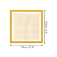 thumbnail image 2 of INSPIRE CHIC Men's Pocket Squares Checkered Print Silky Handkerchief with Solid Trim Yellow One Size, 2 of 4