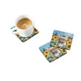 thumbnail image 2 of French Bulldog in Sunflowers Foam Coasters 3.5 in x 3.5 in, 2 of 5