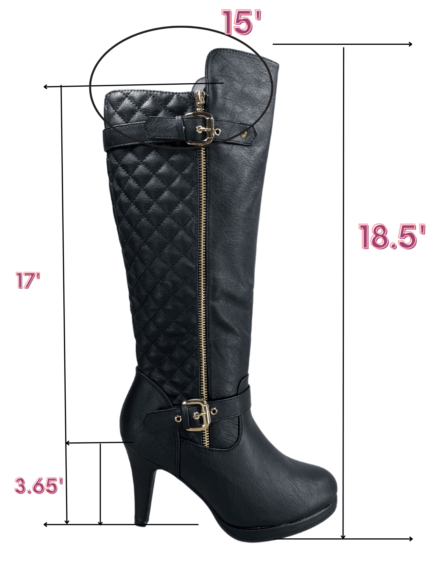 Bottines Femme Talon Bloc 10cm – Cuir Imperméable, Fermeture éclair Arrière – Confortables Et Tendance Pour Sorties & Bureau - 5