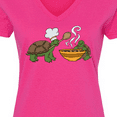 thumbnail image 4 of Inktastic Cute Turtle Chefs Making Soup Women's V-Neck T-Shirt, 4 of 5