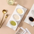 thumbnail image 4 of White Porcelain Condiment Dish Household Ceramic Salad Dressing Bowl Dish Creative Tableware Three Compartments Snack Plate, 4 of 7