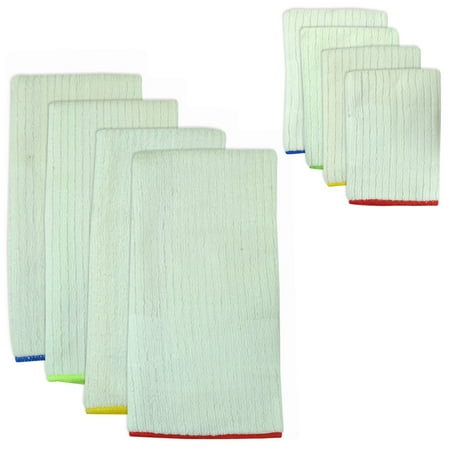 Design Imports Primary Trim Microfiber Towel and Dishcloth Set (2 Pieces)