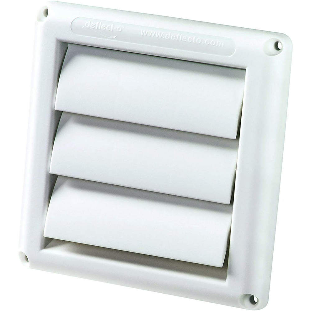 SupurrVent Louvered Outdoor Dryer Vent Cover, 4 Inches Hood, White (HS4W/18), 4 (10.2cm