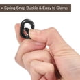 thumbnail image 4 of Uxcell 0.98 Inch Spring Oval Ring Round Snap Clip Trigger for Bag Purse Keychain, 6Pack Black, 4 of 6
