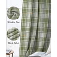 thumbnail image 6 of Sage Green Plaid Blackout Curtains for Bedroom - 84 Inch Long Light Blocking 2 Panels Set, Modern Art Checkered Farmhouse Thermal Insulated Living Room Drapes Grommet Window Curtains 52"x84", 6 of 8