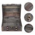 thumbnail image 3 of Frcolor Box Jewelry Treasure Wooden Case Storagewood Vintage Boxesorganizer Trinket Keepsake Bracelet Decorative Retro Lock, 3 of 7