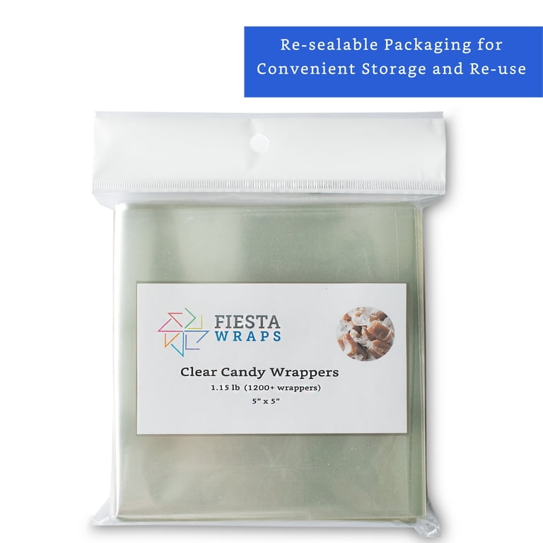 300 Clear Cellophane Candy Wrappers - 5x5 Inches, Perfect For Homemade Caramels & Nougats