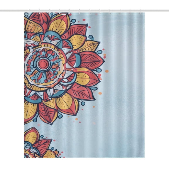 Bohemian Mandala (100) Printed Shower Curtain Bathroom Curtains Waterproof Fabric Home Partition Screen Living Room